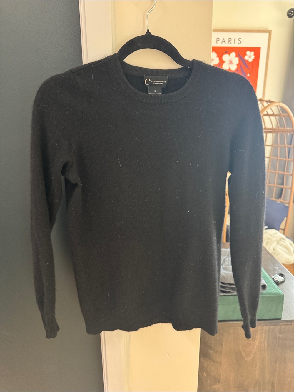 C by Bloomingdale’s Cashmere Crewneck Sweater - Black
